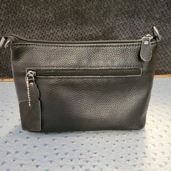 NWOT Real Leather Embossed Crossbody Bag - Picture 3 of 4